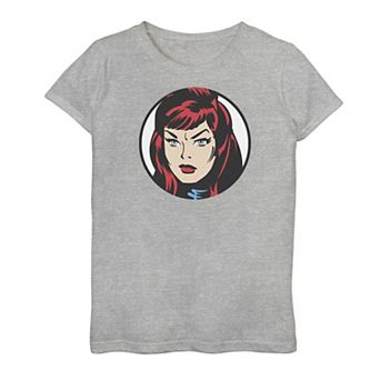 Girls 7-16 Marvel Black Widow Big Face Graphic Tee