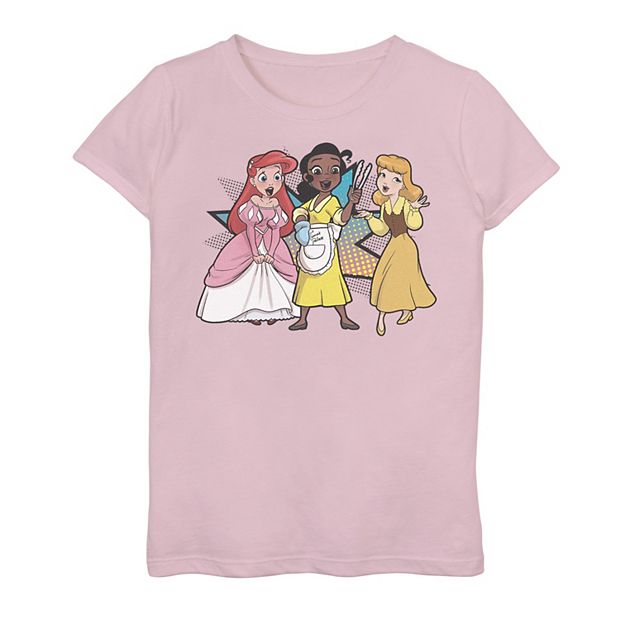 Disney Princess Girls 7 16 Cartoon Pop Art Trio Graphic Tee