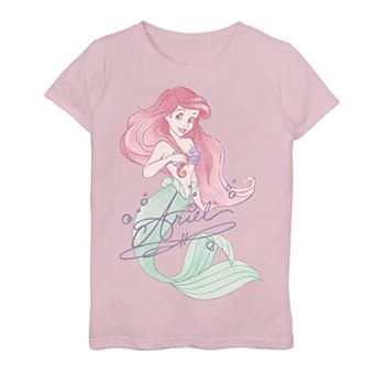 Disney's The Little Mermaid Girls 7-16 Ariel Signed Portrait Graphic Tee