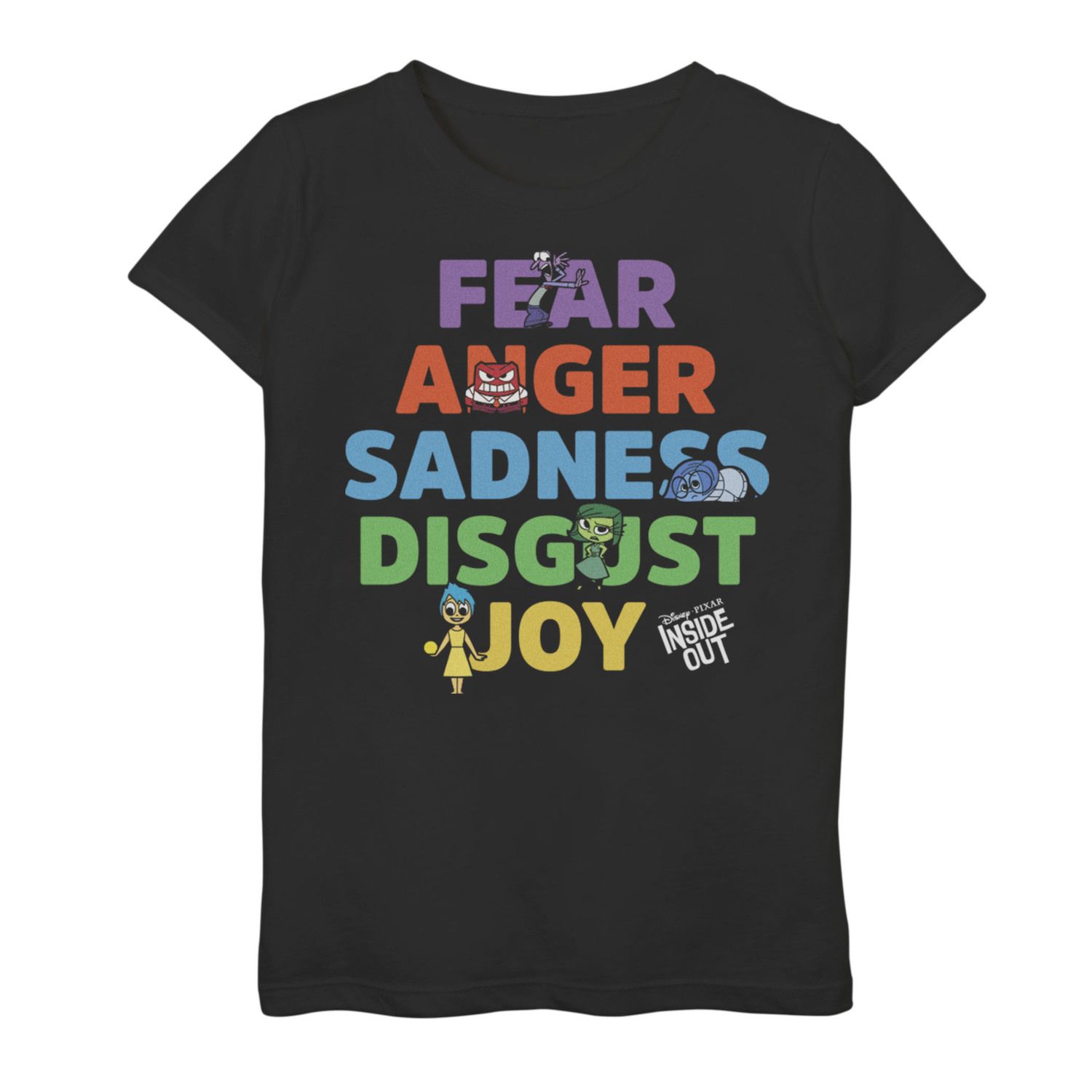 Image for Disney / Pixar 's Inside Out Girls 7-16 Block Names Graphic Tee at Kohl's.