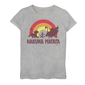 Disney's The Lion King Girls 7-16 Sunset Hakuna Matata Line Up Graphic Tee