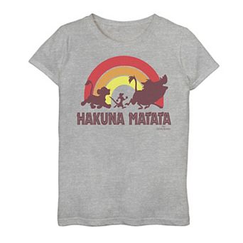 Disney's The Lion King Girls 7-16 Sunset Hakuna Matata Line Up Graphic Tee
