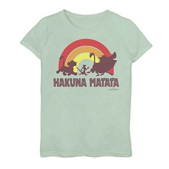 Disney's The Lion King Girls 7-16 Sunset Hakuna Matata Line Up Graphic Tee