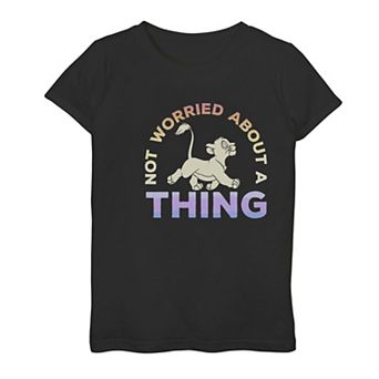 Disney's The Lion King Girls 7-16 Simba Not Worried Gradient Graphic Tee
