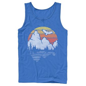 Men's Mountain Sunset Reflection Explore Outdoors Vintage Tank Top