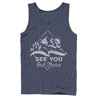 Men's See You Out There Mountain Sunset Theme Tank Top