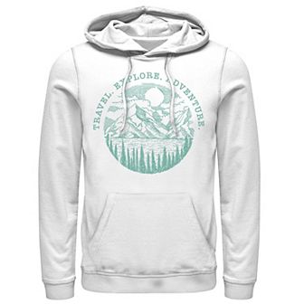Men's Travel Explore Adventure Sketch Mountains Hoodie