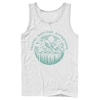 Men's Travel Explore Adventure Sketch Mountains Tank Top