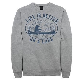 Men's Life Is Better On A Lake Bear In A Canoe Sweatshirt