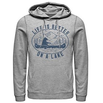 Men's Life Is Better On A Lake Bear In A Canoe Hoodie