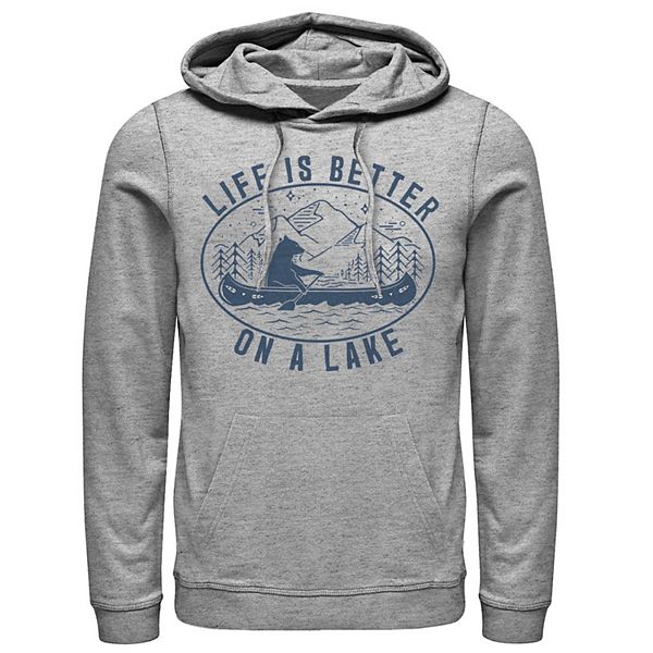 Men's Life Is Better On A Lake Bear In A Canoe Hoodie