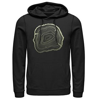 Men's Tree Cross Section Rings Sketch Hoodie