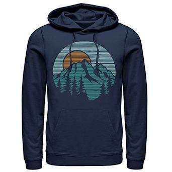 Men's Mountain Line Art Circle Logo Hoodie