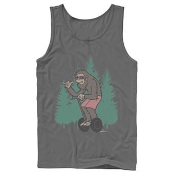 Men's Sasquatch On A Segway Sketch Tank Top