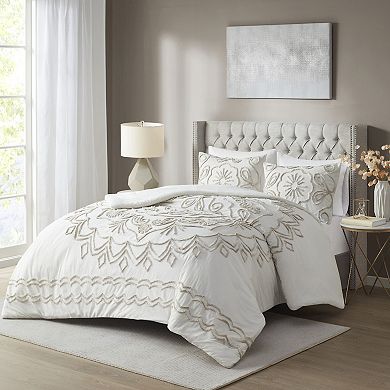 Madison Park Juliana 3-piece Tufted Cotton Chenille Comforter Set