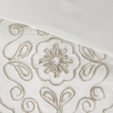 Madison Park Juliana 3-piece Tufted Cotton Chenille Duvet Cover Set
