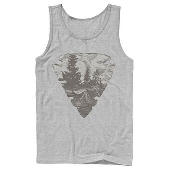 Men's Fifth Sun Arrowhead Camping Sketch Fill Tank Top