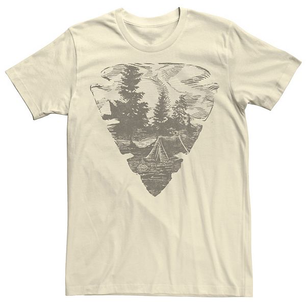 Men's Fifth Sun Arrowhead Camping Sketch Fill Tee