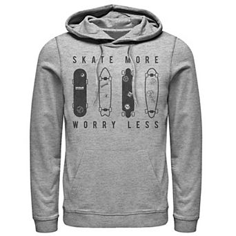 Men's Skate More Worry Less Skateboard Lineup Sketch Hoodie