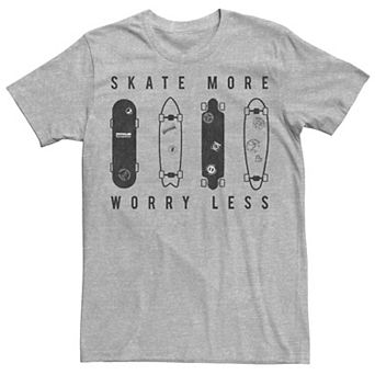 Men's Skate More Worry Less Skateboard Lineup Sketch Tee
