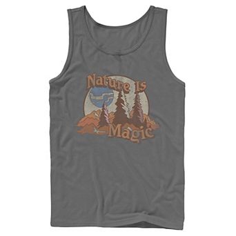 Men's Nature Is Magic Mountains And Trees Circle Tank Top