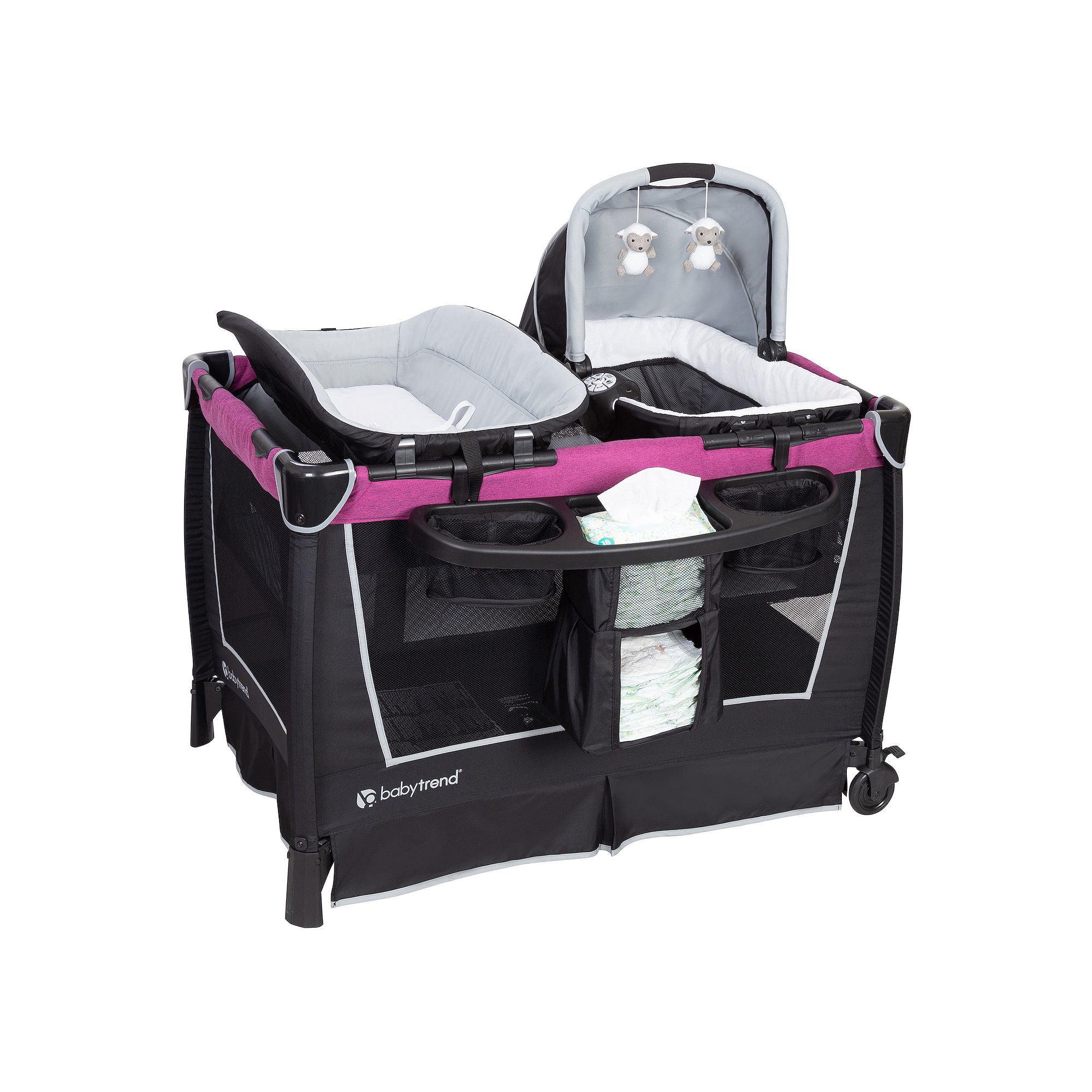 Baby Trend Retreat Nursery Center Play Yard, Pink