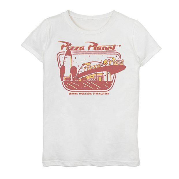 Pizza Logo Tee Little Boys 4-7 - White