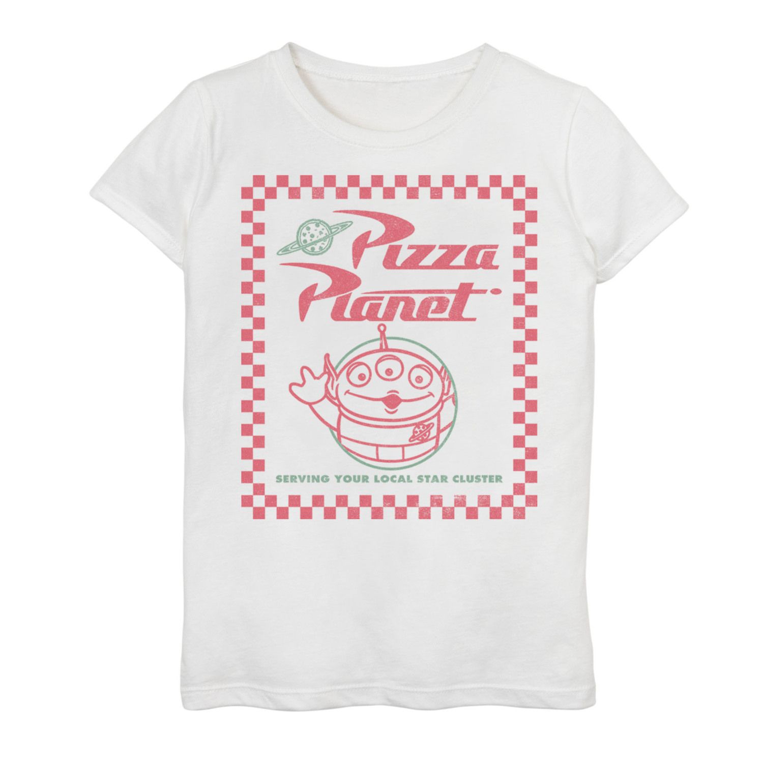 Image for Disney / Pixar 's Toy Story Girls 7-16 Alien Pizza Planet Box Art Graphic Tee at Kohl's.