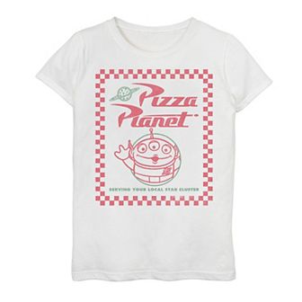 Disney / Pixar's Toy Story Girls 7-16 Alien Pizza Planet Box Art Graphic Tee