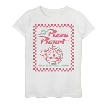 Disney / Pixar's Toy Story Girls 7-16 Alien Pizza Planet Box Art Graphic Tee