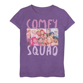 Disney's Wreck It Ralph 2 Girls 7-16 Comfy Squad Photo Group Shot Graphic Tee