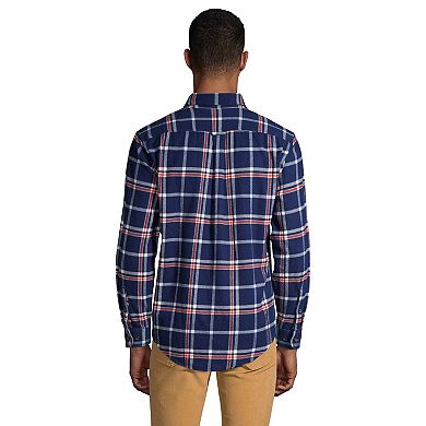 Men's Lands' End Traditional-Fit Printed Flagship Flannel Shirt