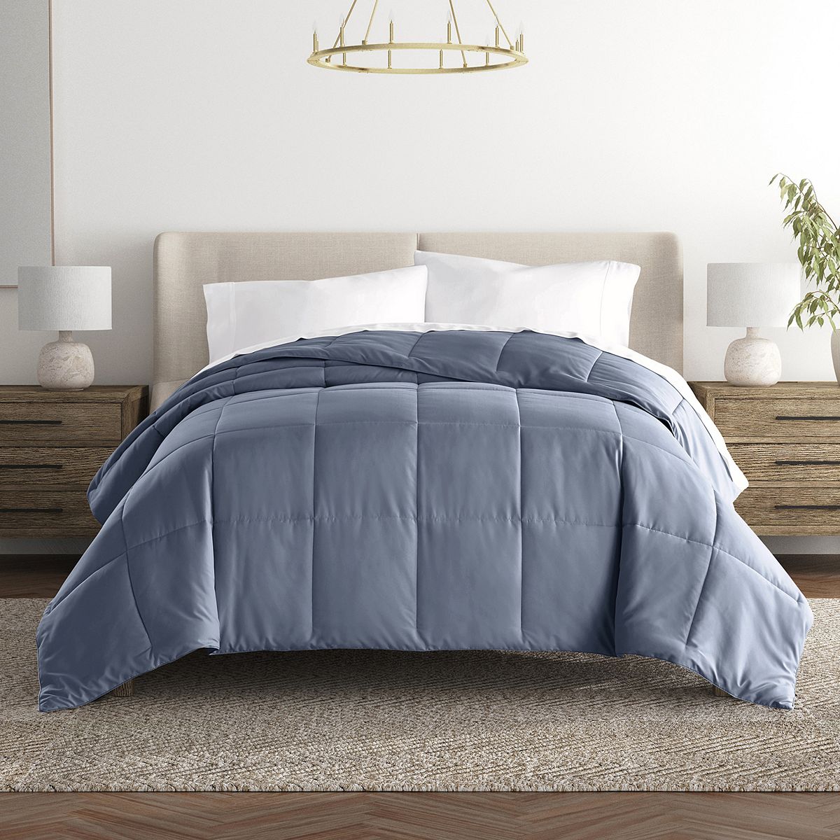 Home Collection All Season Lightweight Premium Down-Alternative Comforter - Stone, FULL/QUEEN
