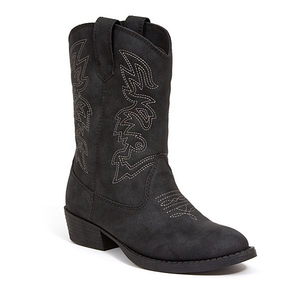 Deer Stags Ranch Kids' Western Boots - Dark Gray (6)