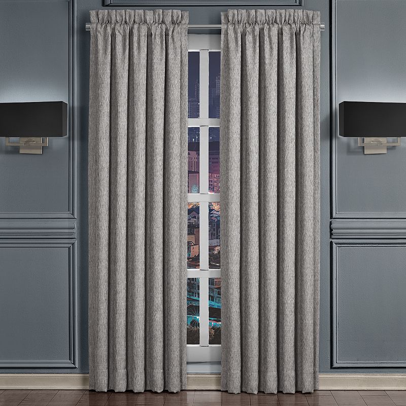 37 West Genesis Charcoal 2-pack Window Curtains, Grey