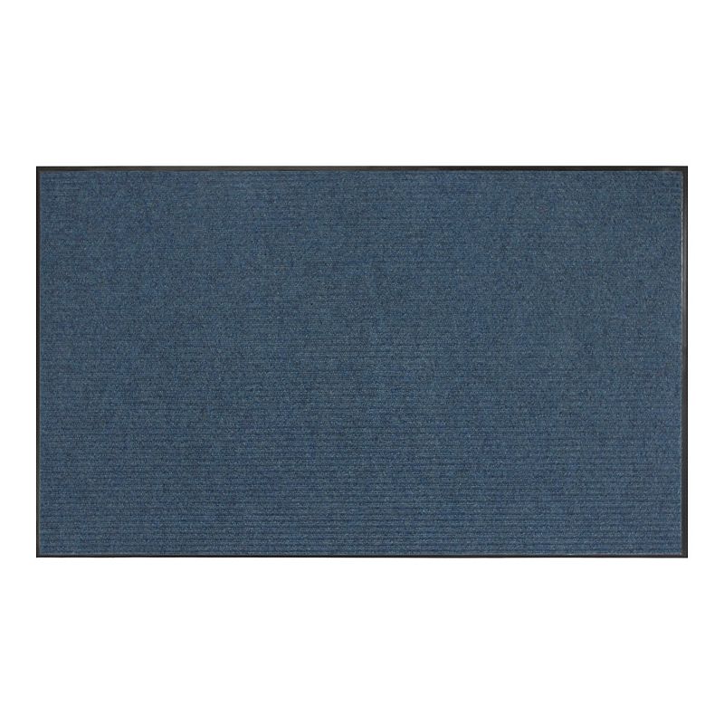Apache Mills Rib Pepper Doormat, Blue, 3X4 Ft