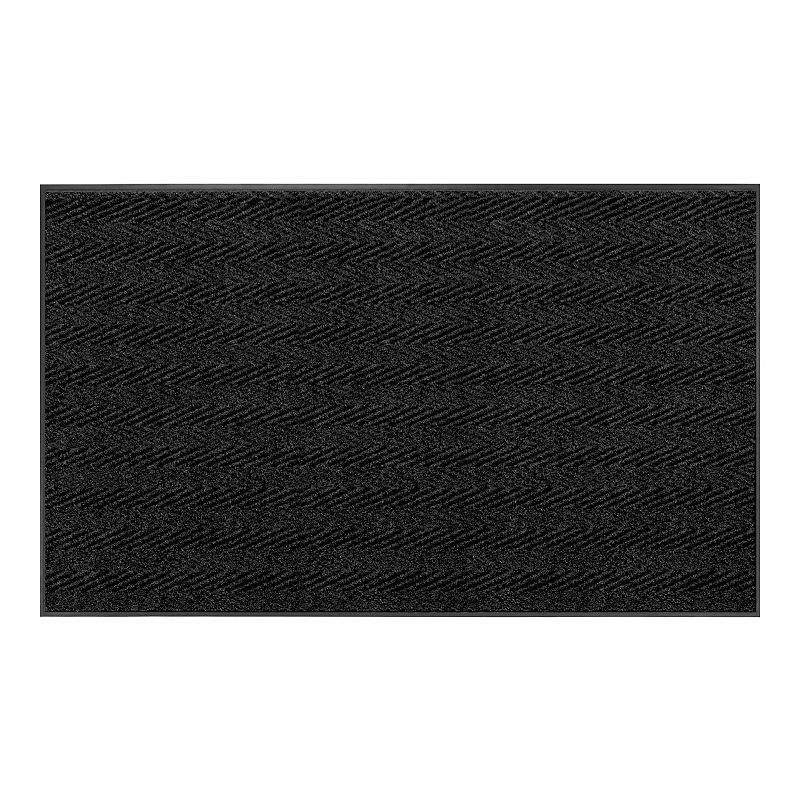 Apache Mills Chevron Rib Doormat, Grey, 4X6 Ft
