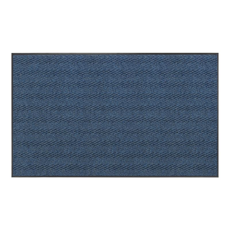 Apache Mills Chevron Rib Doormat, Blue, 3X4 Ft