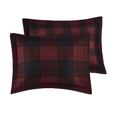 Madison Park Essentials Colebrook Red Buffalo Check Plaid Reversible Comforter Set with Sheets