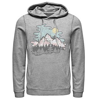 Men's Vintage Style Mountains At Twilight Nature Hoodie