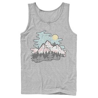 Men's Vintage Style Mountains At Twilight Nature Tank Top