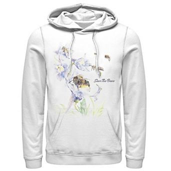 Men's Earth Day Save The Bees Floral Hoodie