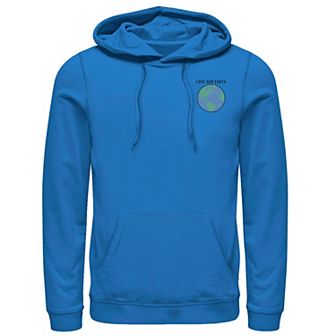Men's Earth Day Love Our Earth Left Chest Hoodie