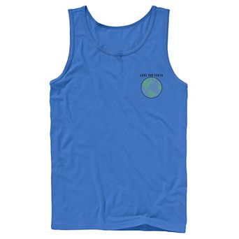 Men's Earth Day Love Our Earth Left Chest Tank Top