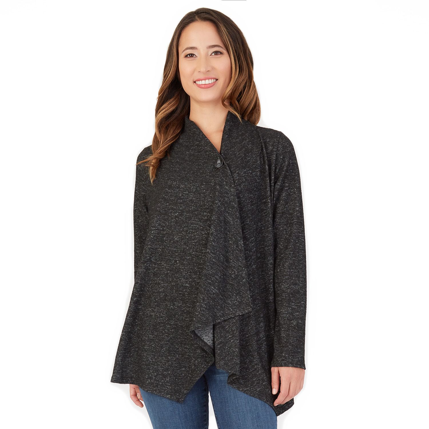 black drape cardigan