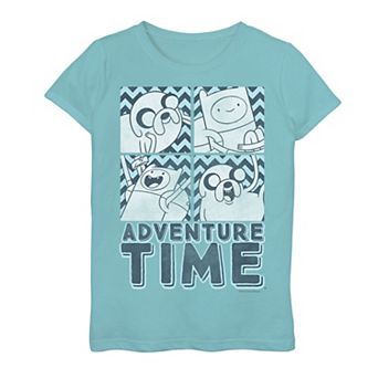 Girls 7-16 Cartoon Network Adventure Time Finn & Jake Boxed Up Faces Graphic Tee