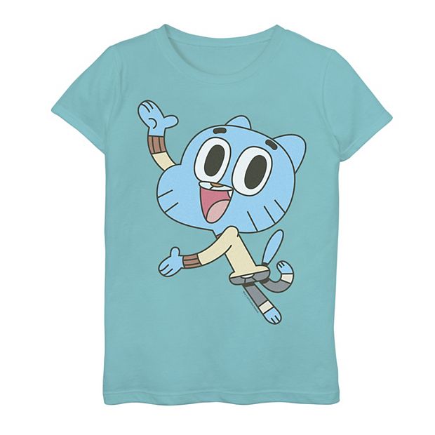 Girls 7-16 Cartoon Network Gumball Watterson Excited Jump Pose Graphic Tee