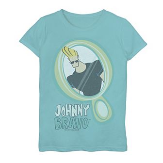Girls 7-16 Cartoon Network Johnny Bravo Looking Good In The Mirror Graphic Tee