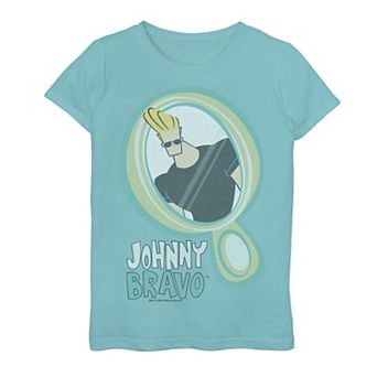Girls 7-16 Cartoon Network Johnny Bravo Looking Good In The Mirror Graphic Tee
