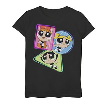Girls 7-16 Cartoon Network Powerpuff Girls Blossom Bubbles Buttercup Shapes Graphic Tee
